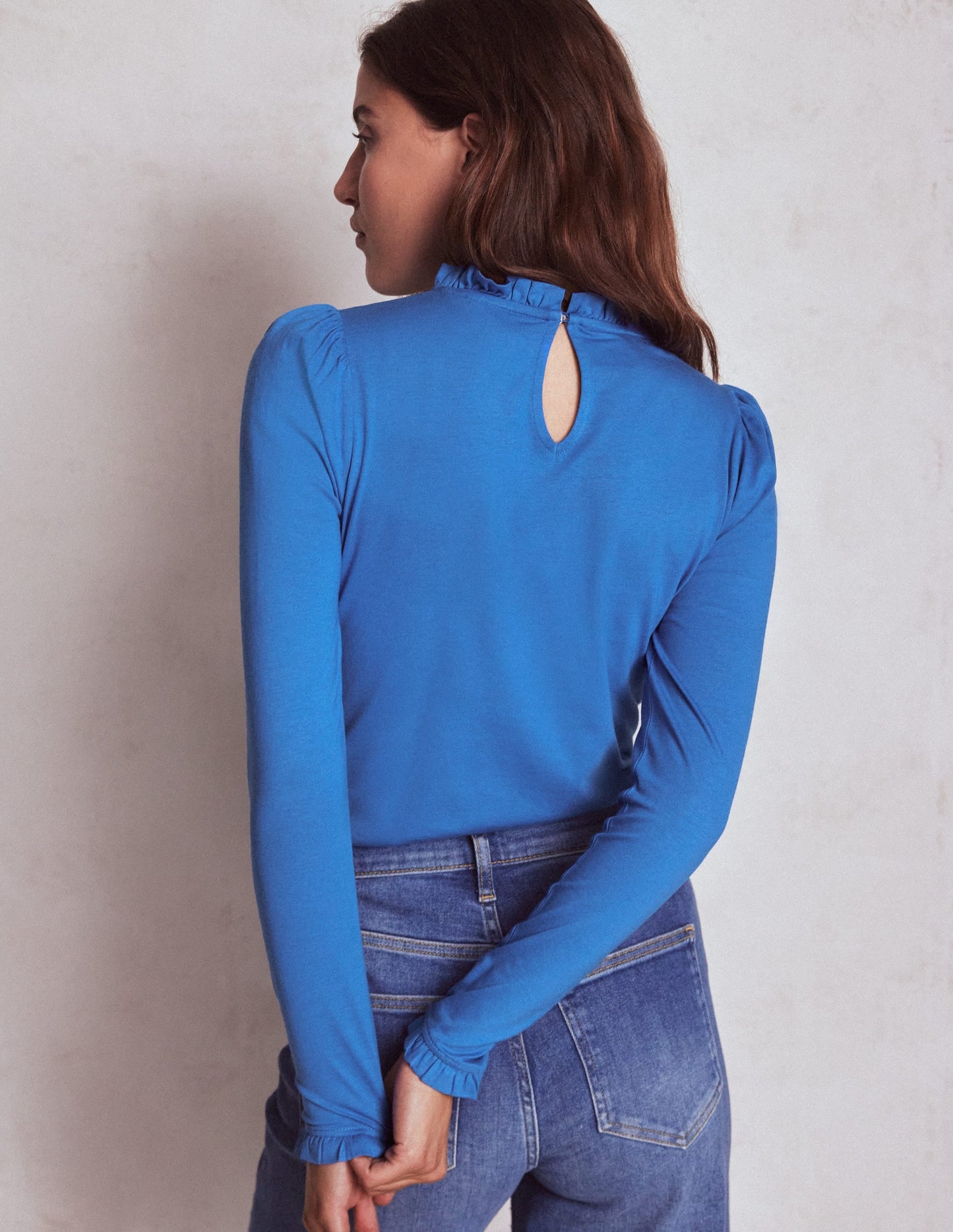 Supersoft Frill Detail Top-Meadow Spring