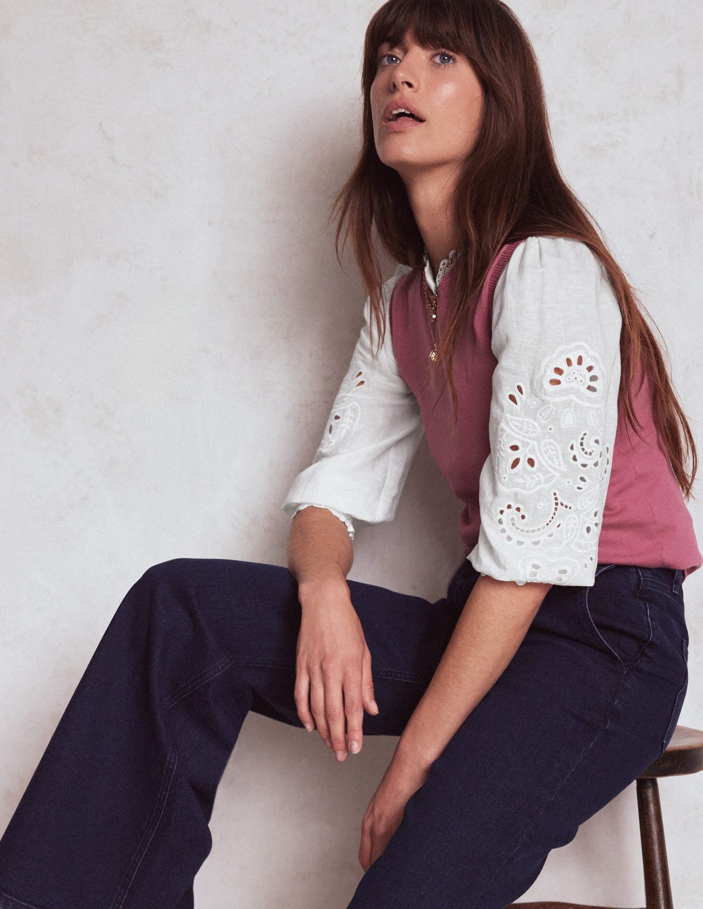Alicia Cutwork Linen Top-White, Cutwork Embroidery