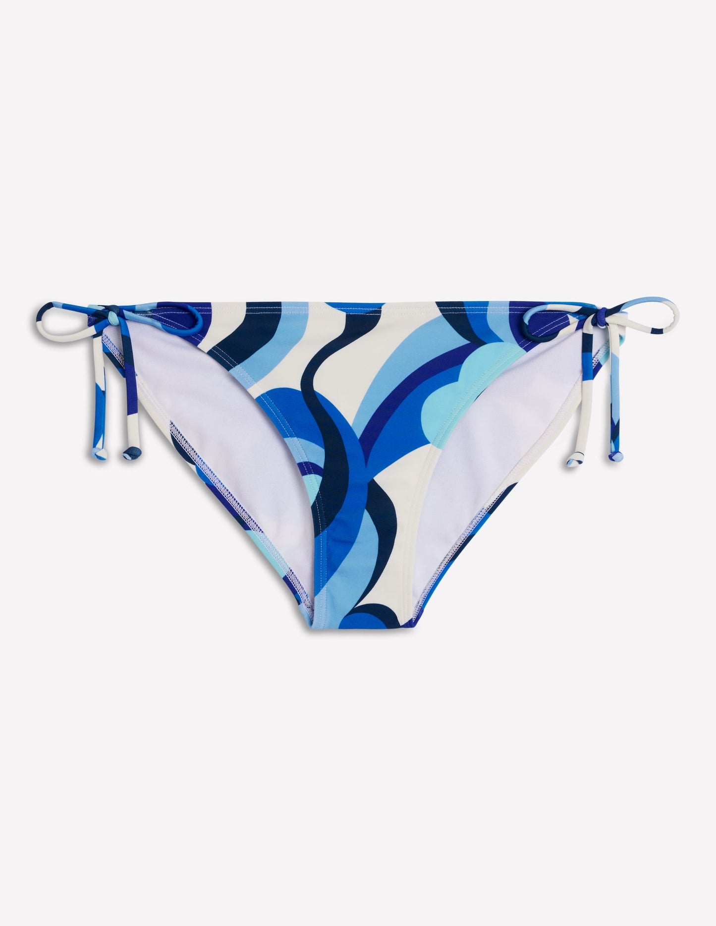 Symi String Bikini Bottoms-Blue, Abstract Swirl