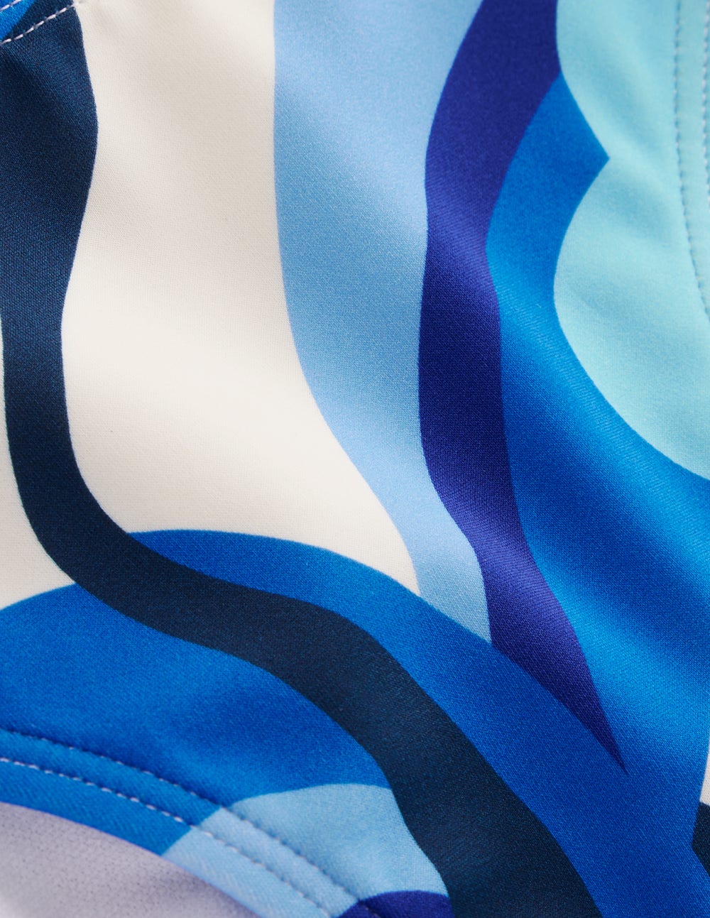 Symi String Bikini Bottoms-Blue, Abstract Swirl
