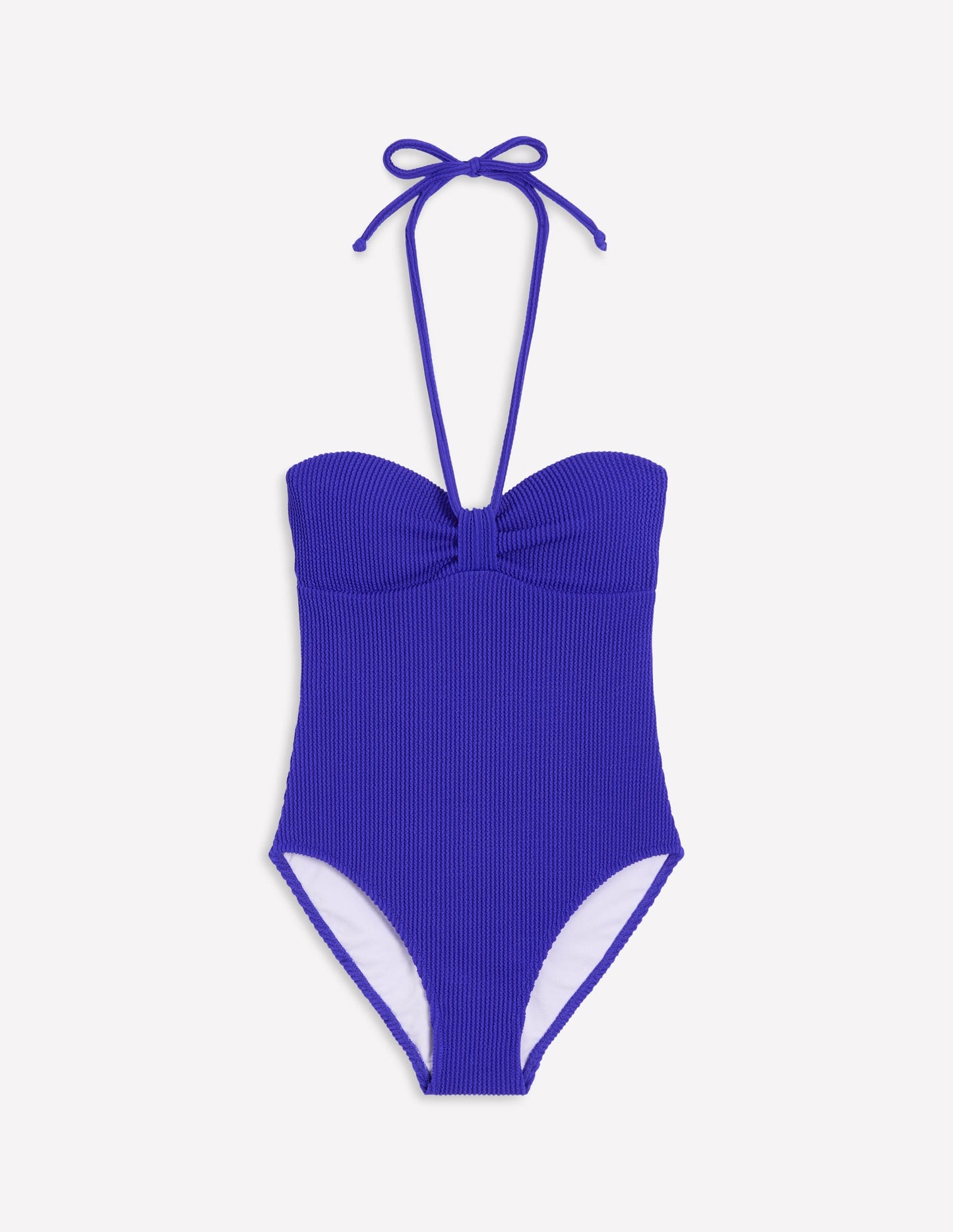 Crinkle Texture Swimsuit-Cobalt