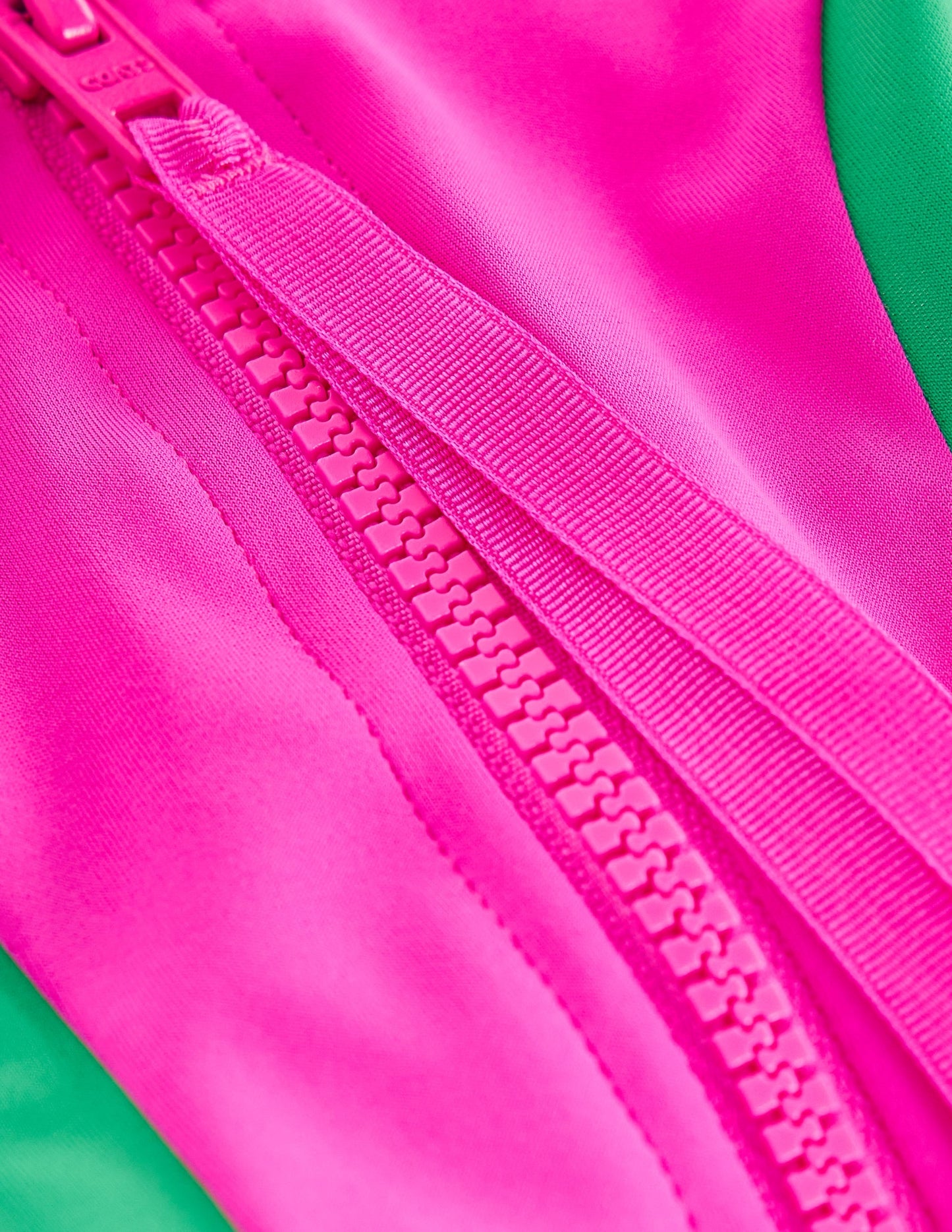Sporty Zip Back Swimsuit-Colbolt Colourblock