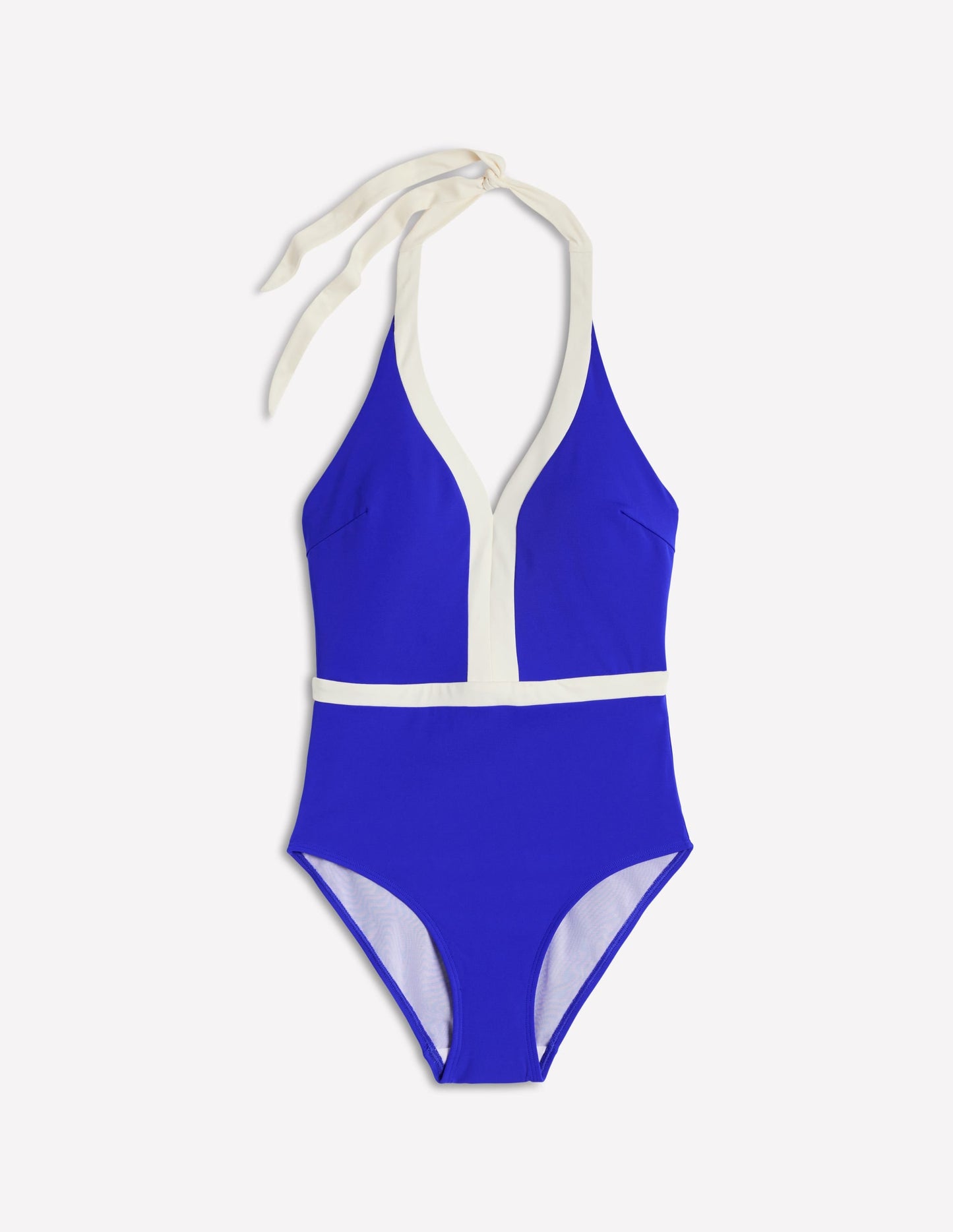 Ios V Panel Swimsuit-Cobalt Blue/Ivory