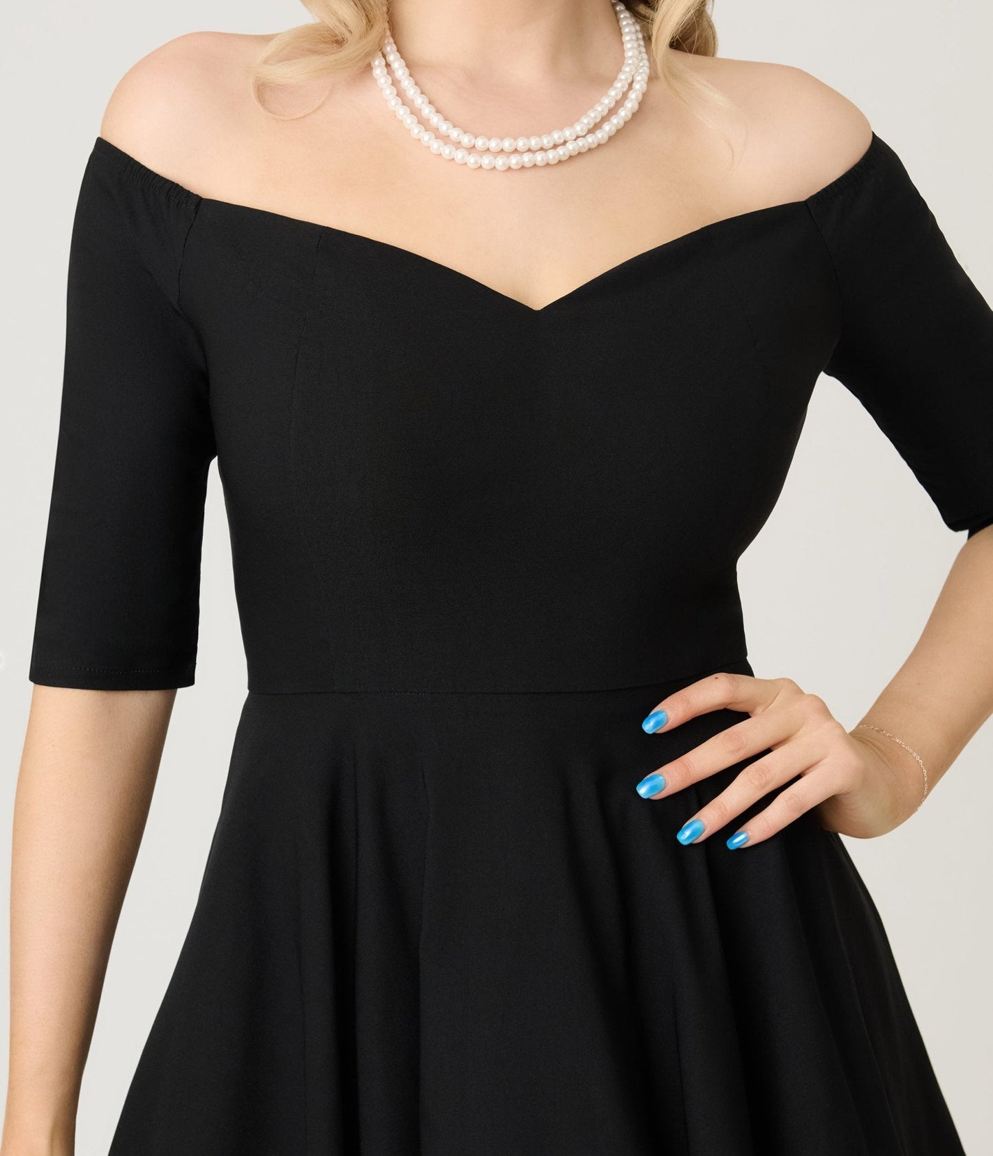 Royal Monk Black Amalia Swing Dress