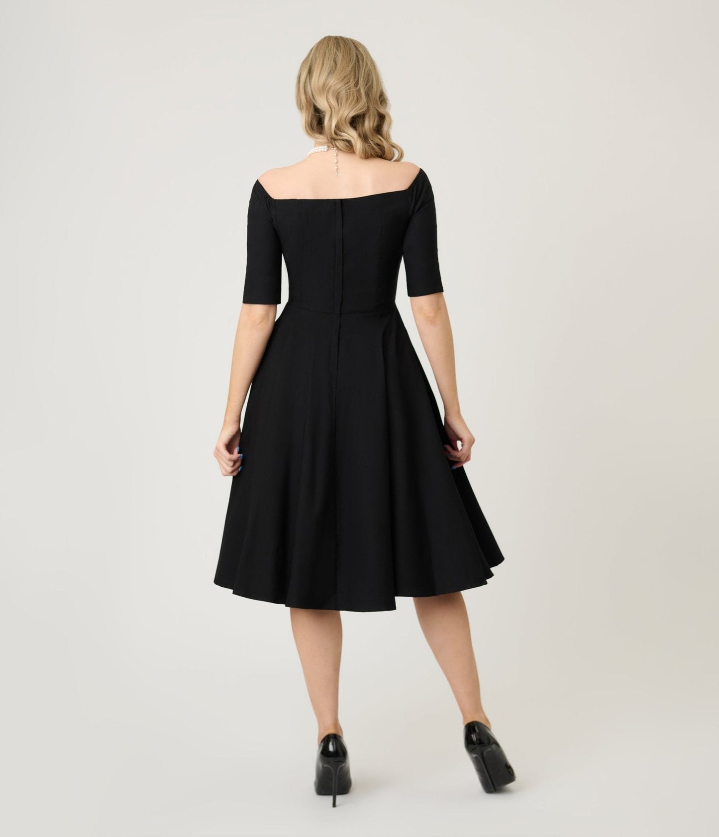 Royal Monk Black Amalia Swing Dress