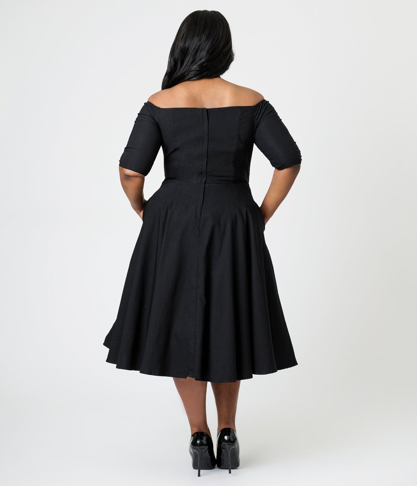 Royal Monk Plus Size Black Amalia Swing Dress