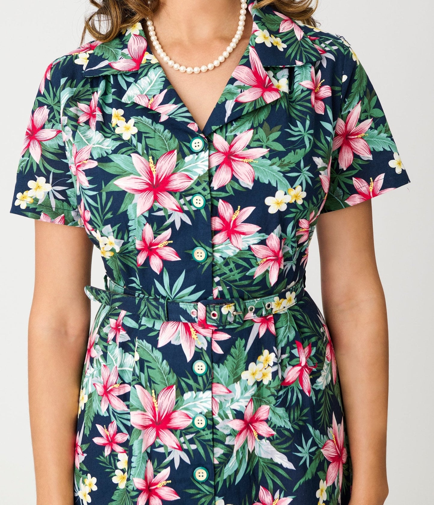 Royal Monk Tropical Print Kate Swing Dress