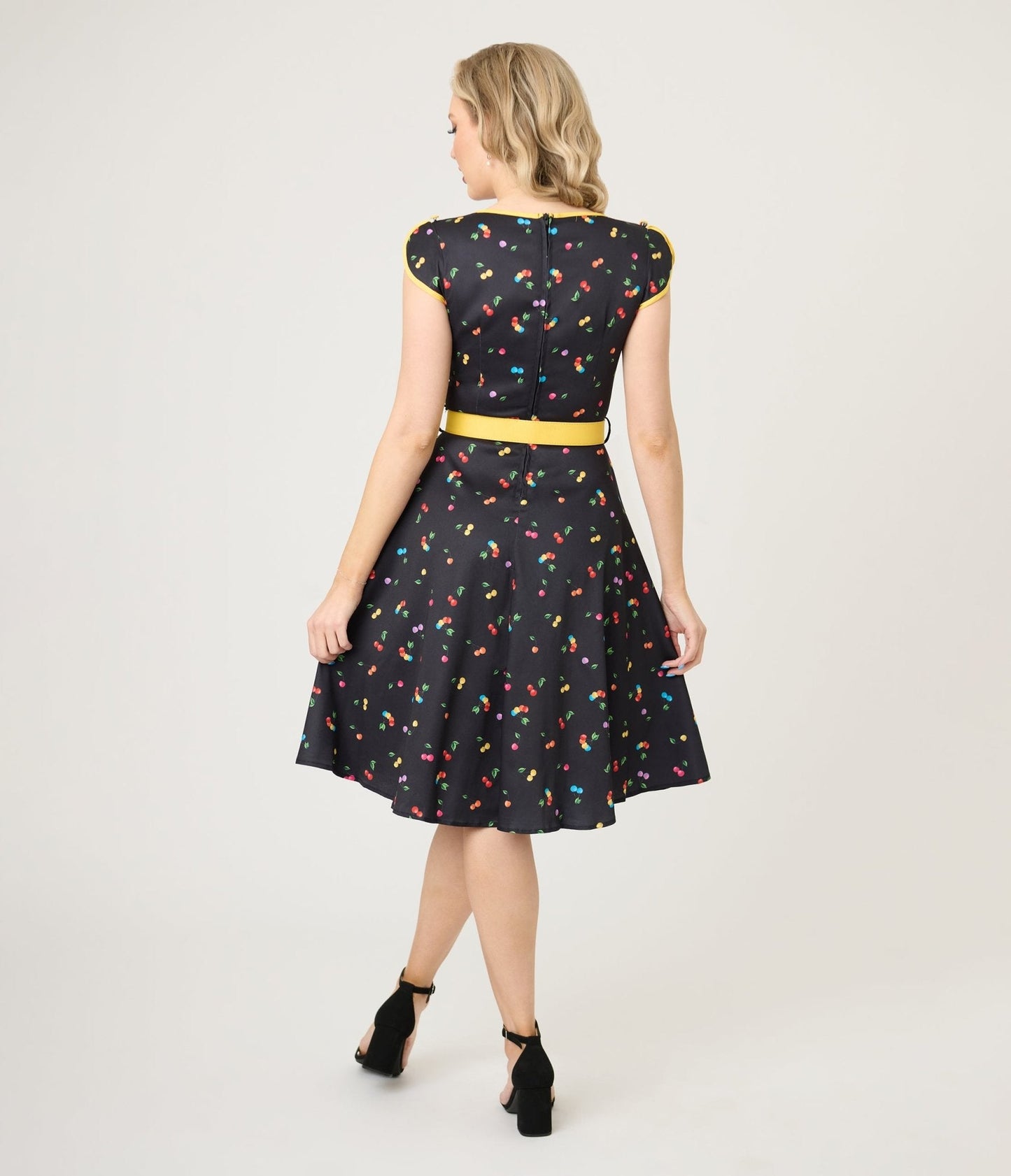 Voodoo Vixen Rainbow Cherry Swing Dress