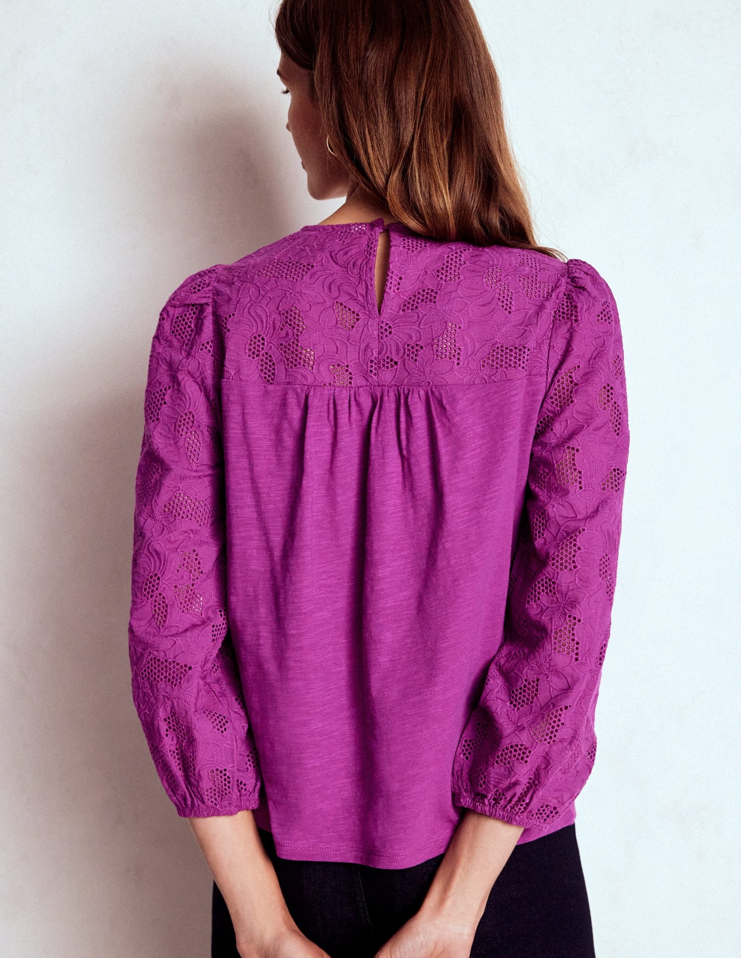 May Broderie Top-Regal Purple
