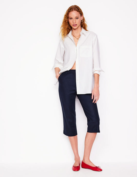 Capri Trousers-Navy
