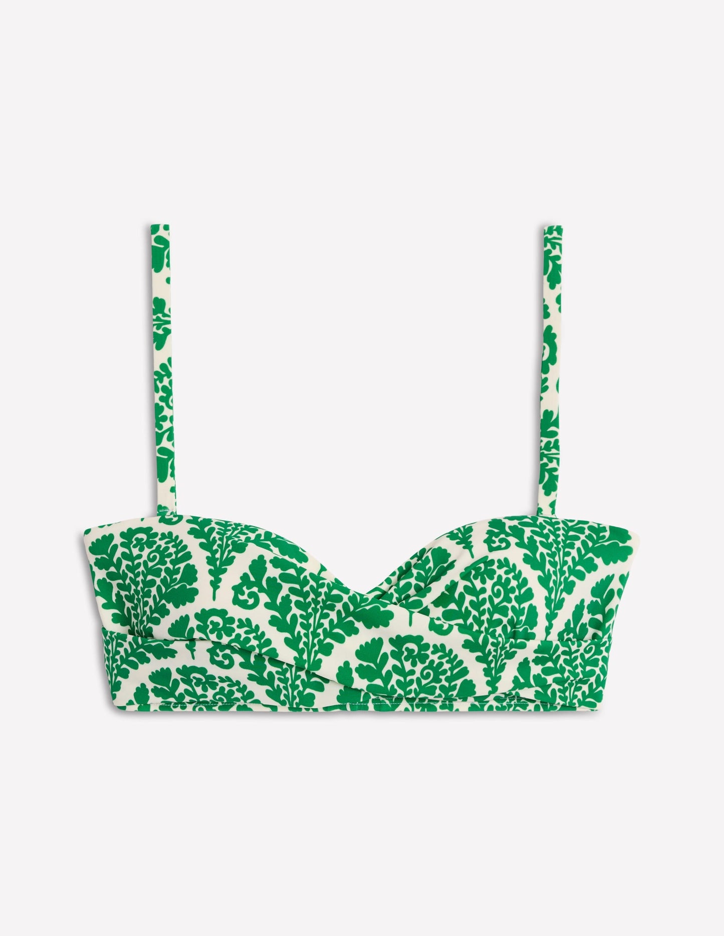Andros Twist Front Bikini Top-Rich Emerald, Blossomy