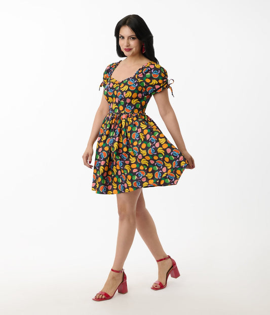 Disney's Lilo & Stitch collection by Unique Vintage Stitch & Fruit Print Swing Dress
