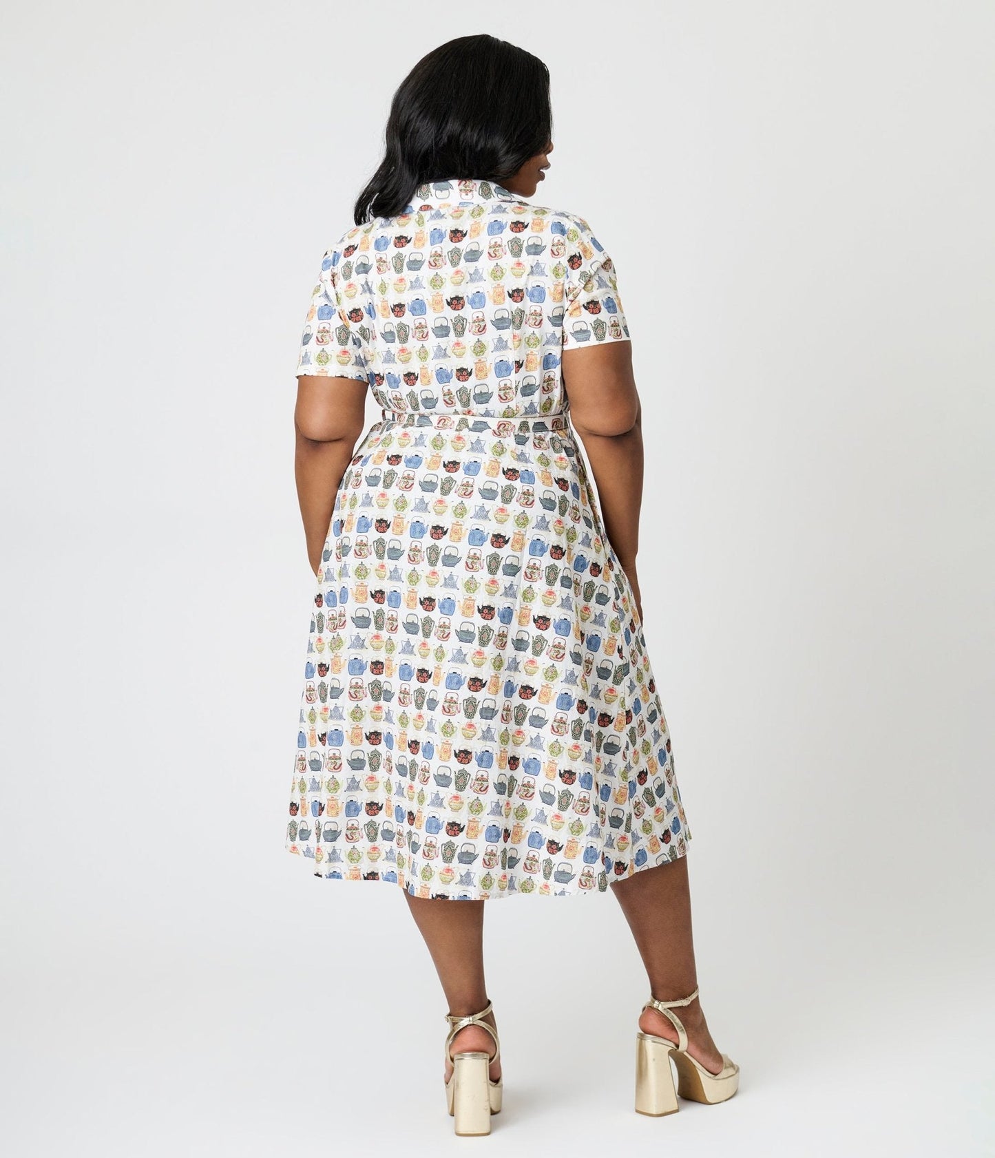 Royal Monk Plus Size Tea Time Kate Swing Dress